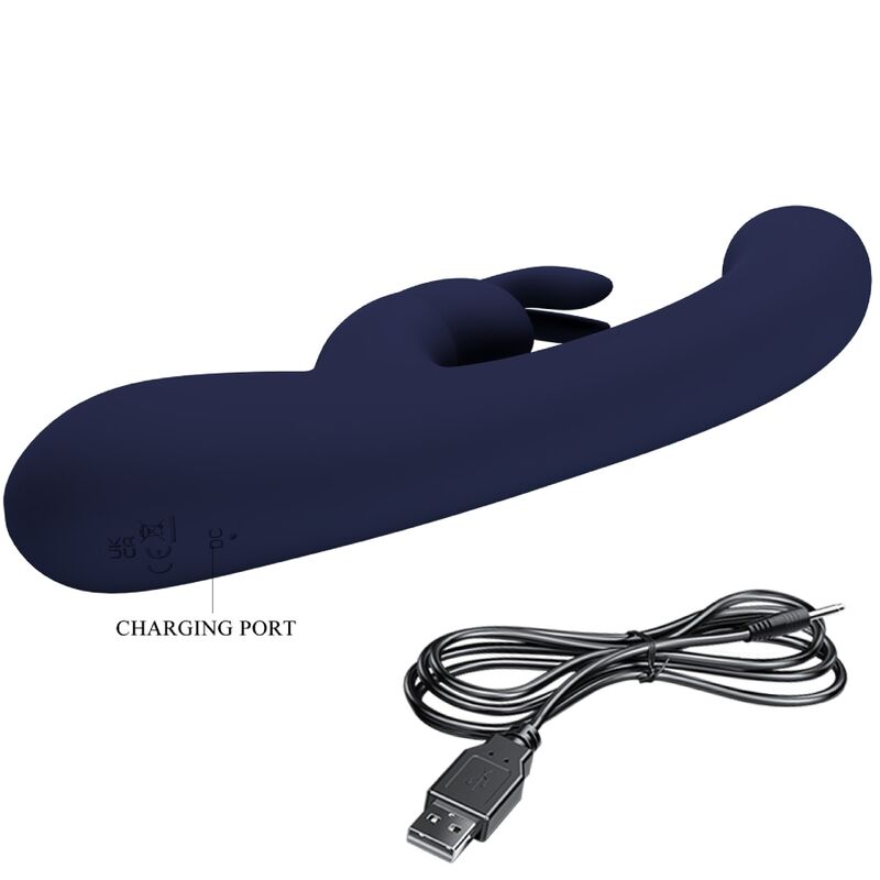 Pretty Love Lamar Blu vibratore rabbit blu 10 modalità