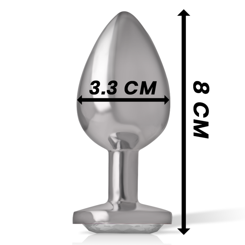 Intense Gioiello Argento M plug anale in metallo 8 cm