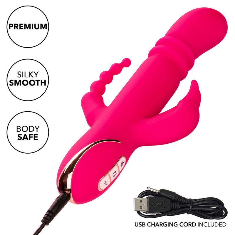 CalExotics Jack Fantasy Heated vibratore rabbit rosa