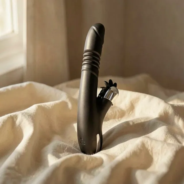 Black Silver Reed vibratore rabbit 3 motori 21 modalita