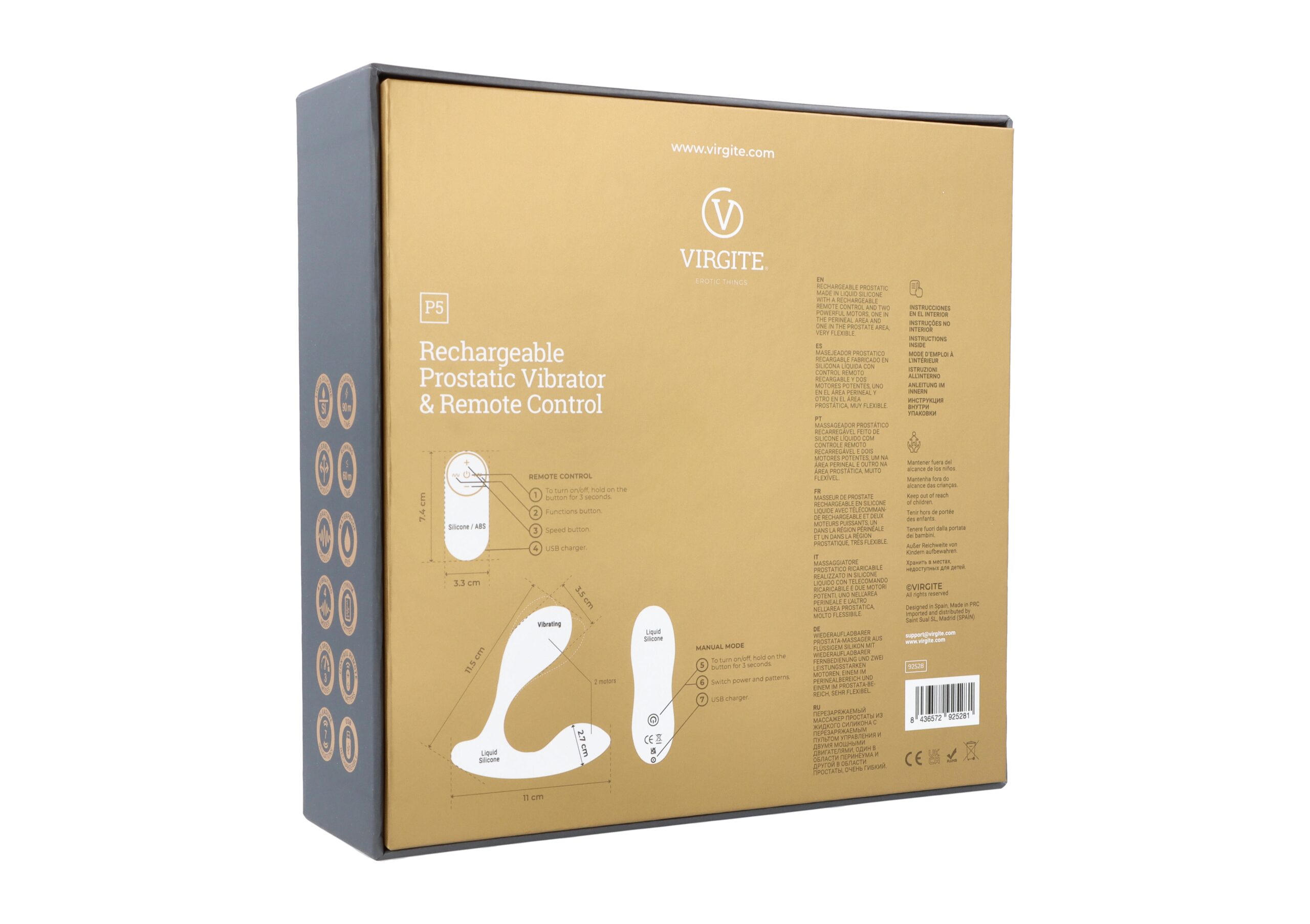 Love Hit P5 stimolatore prostatico con telecomando silicone