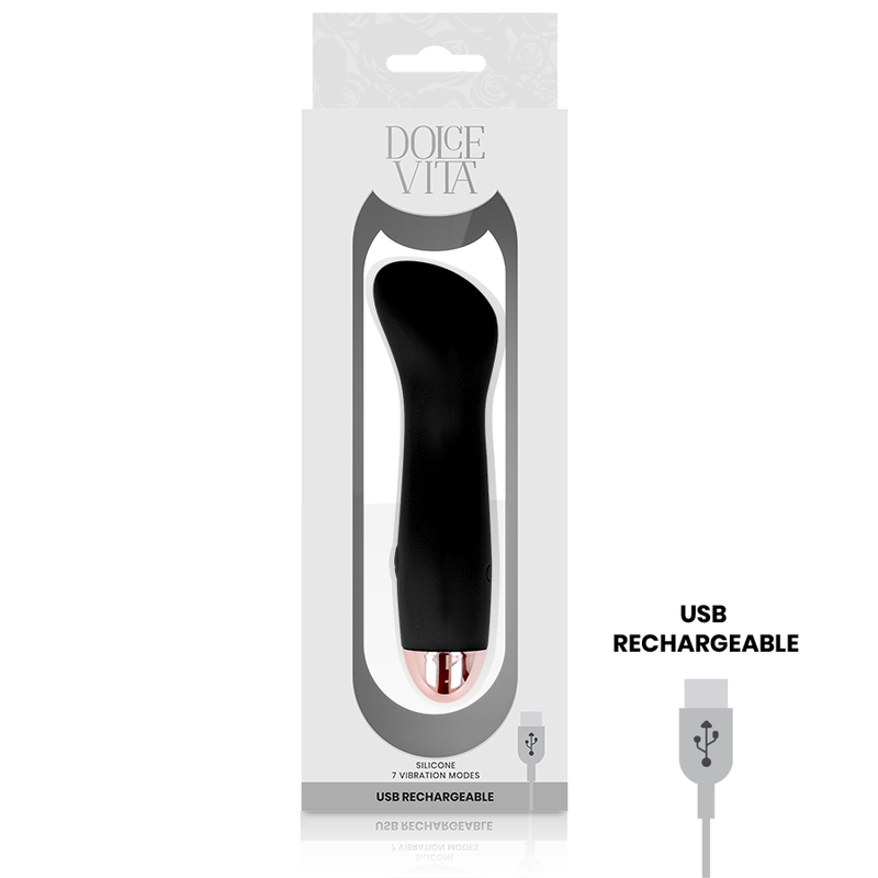 Dolce Vita One Nero vibratore silenzioso nero 12,5 cm