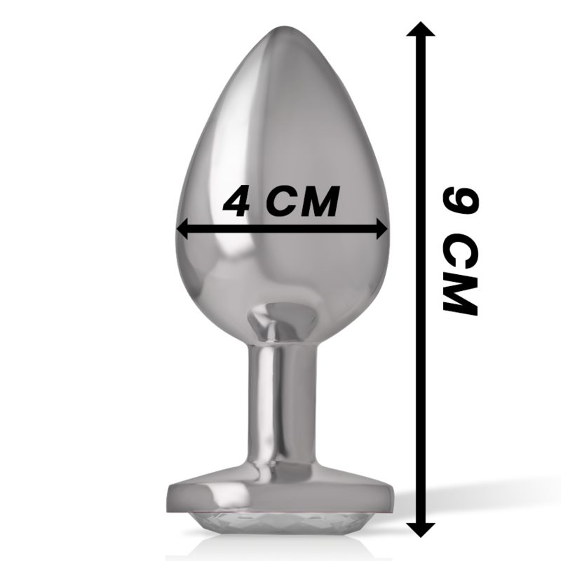 Intense Plug Gioiello Argento L plug anale in metallo 9 cm