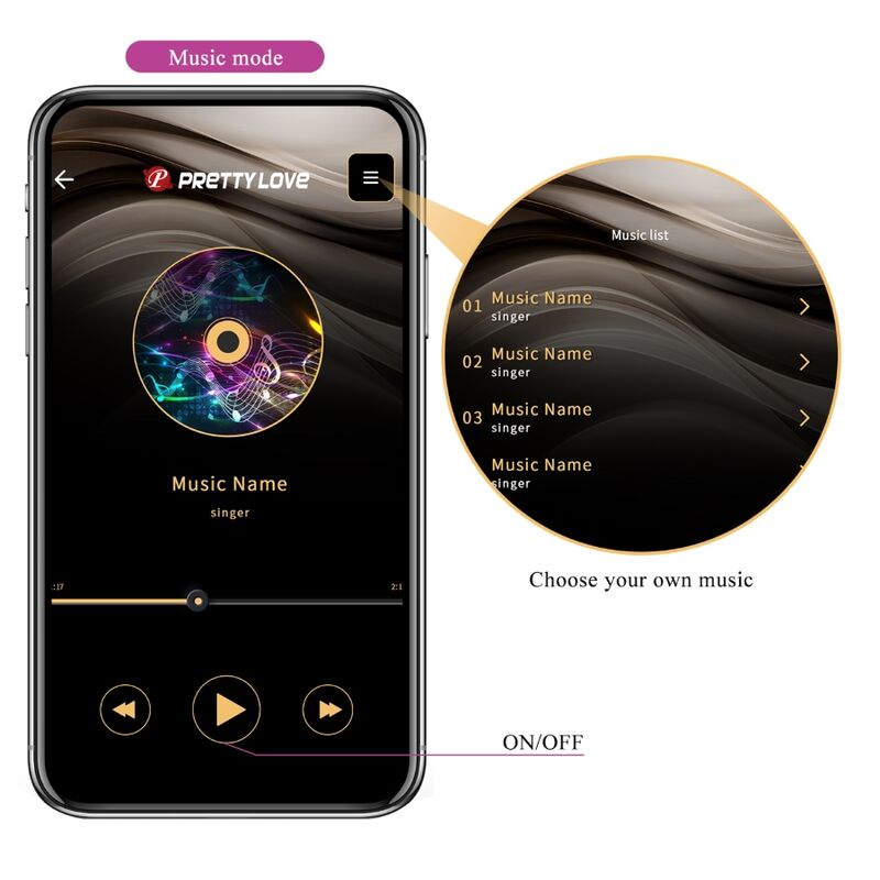 Pretty Love Casper uovo vibrante viola con app