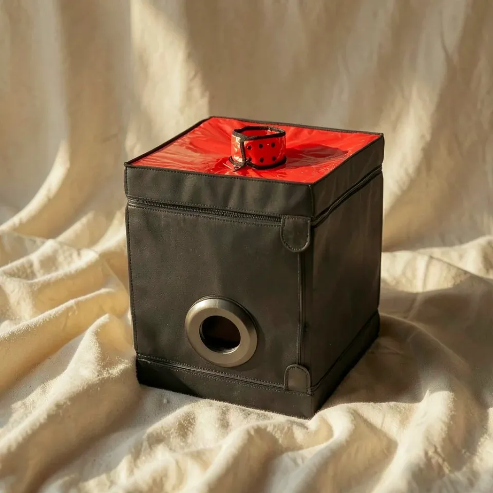 Secret Dome Kink Club Bukkake cabina BDSM nero rosso