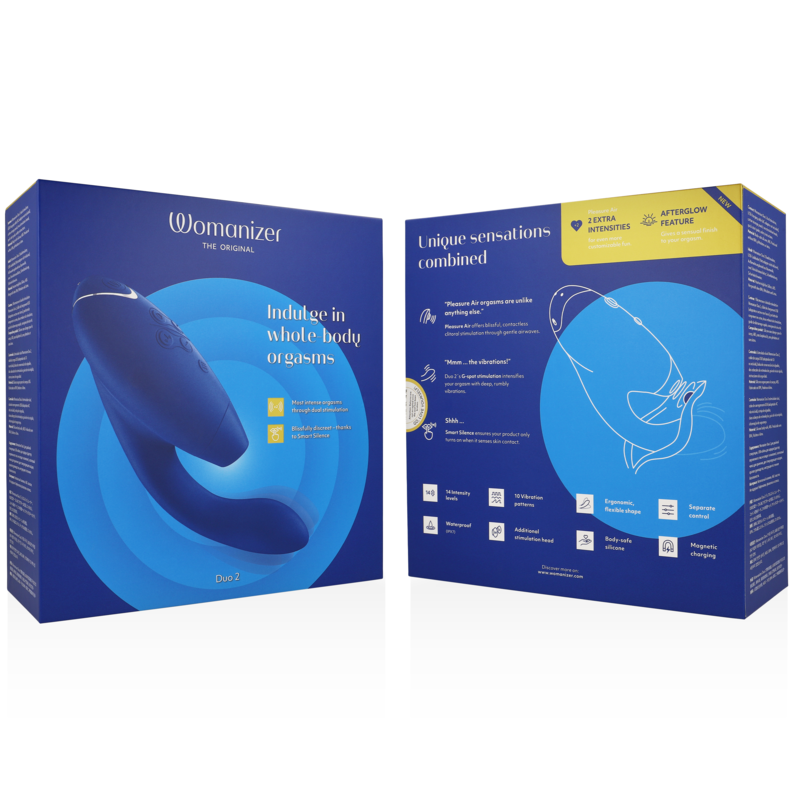 Womanizer Duo 2 stimolatore clitorideo Blu pulsazione aria