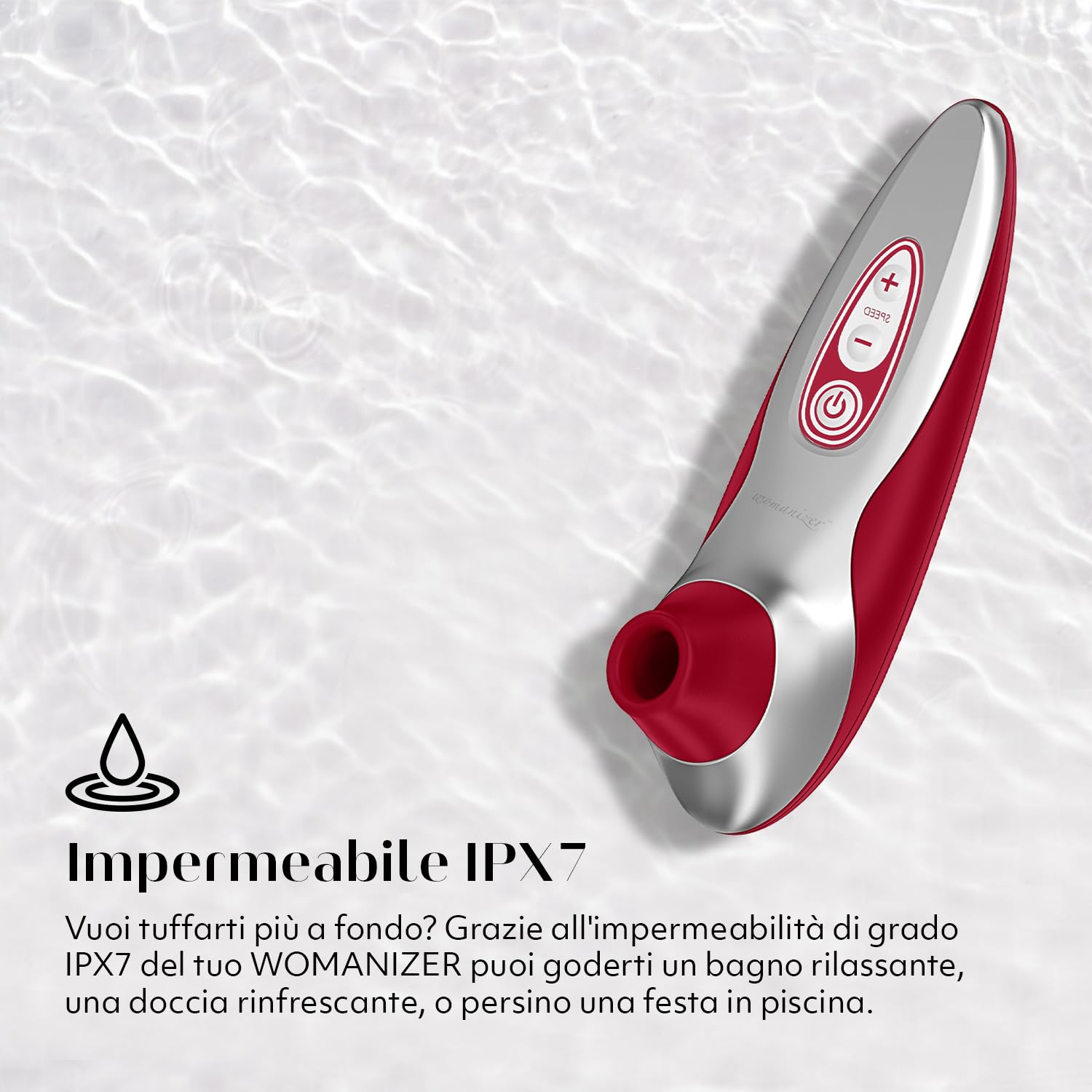 Womanizer Pro40 stimolatore clitorideo Pleasure Air rosso