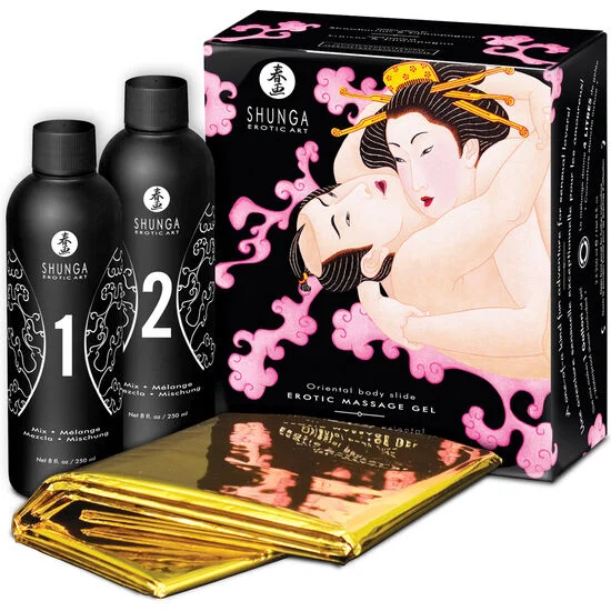 Shunga Corpo a Corpo gel massaggio fragole champagne 500 ml