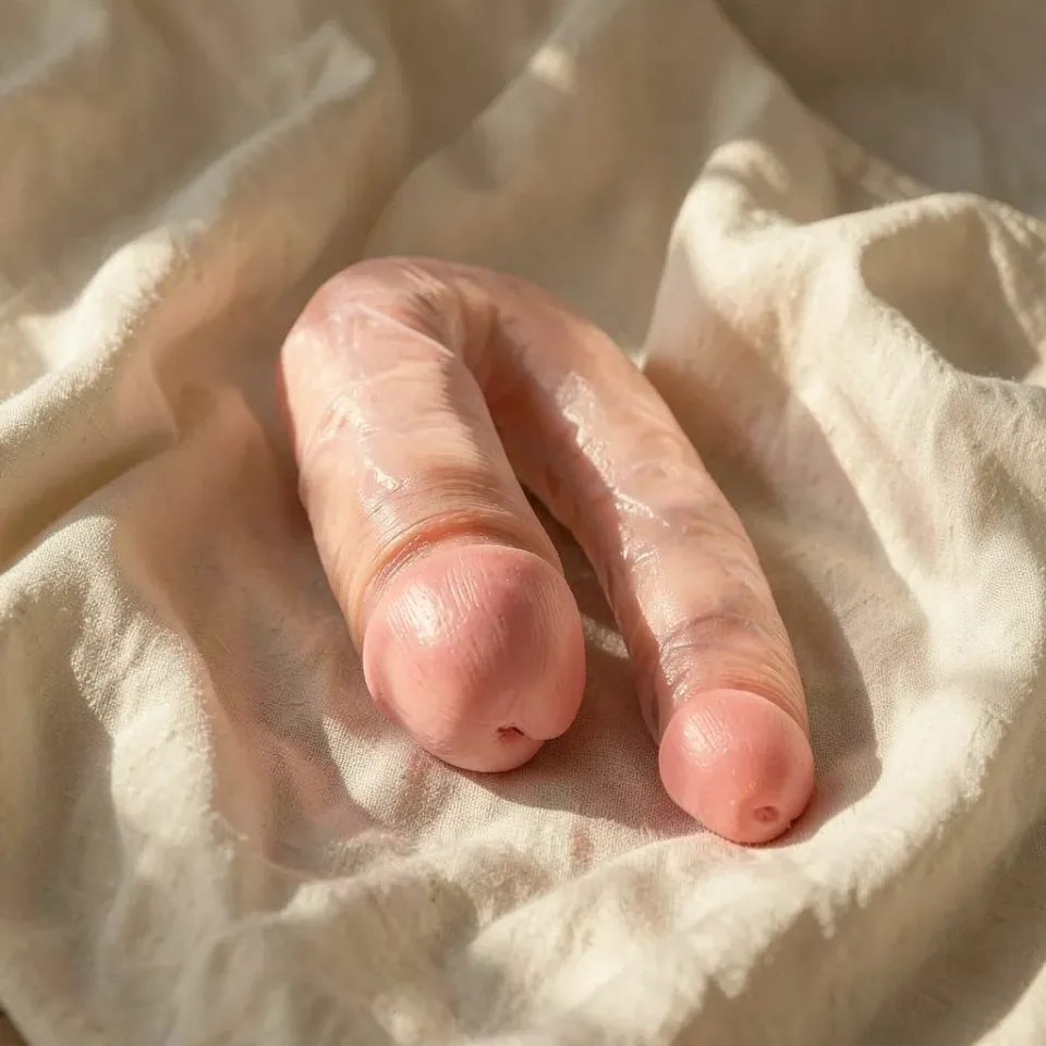 King Cock Double Trouble U Grande dildo a U flesh