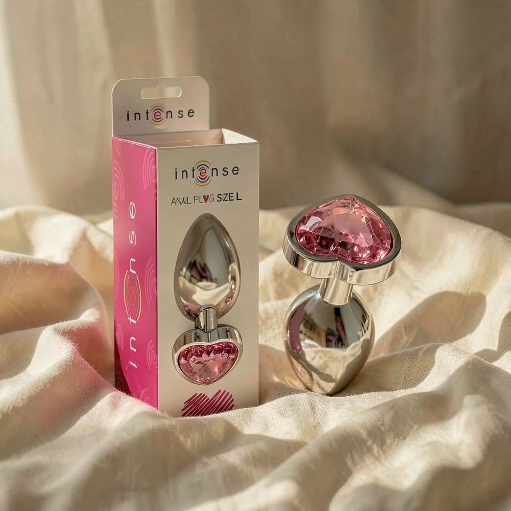 Intense Cuore Rosa L plug anale in metallo rosa L