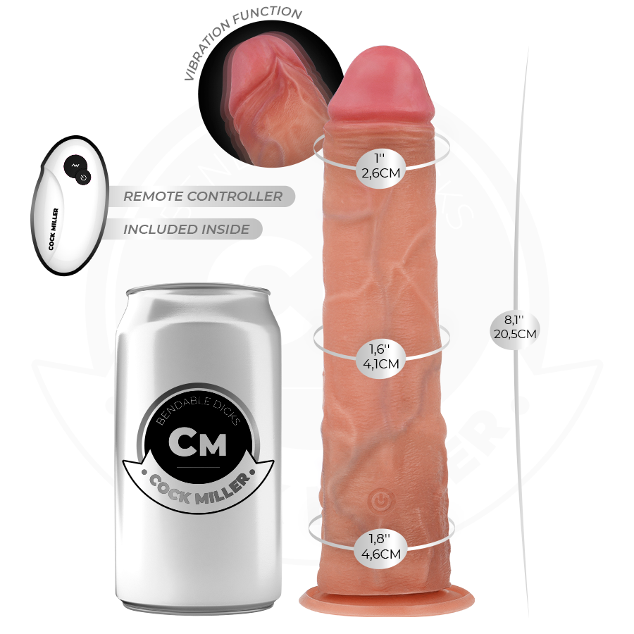 Cock Miller Realist Vibra 20,5 vibratore realistico con ventosa