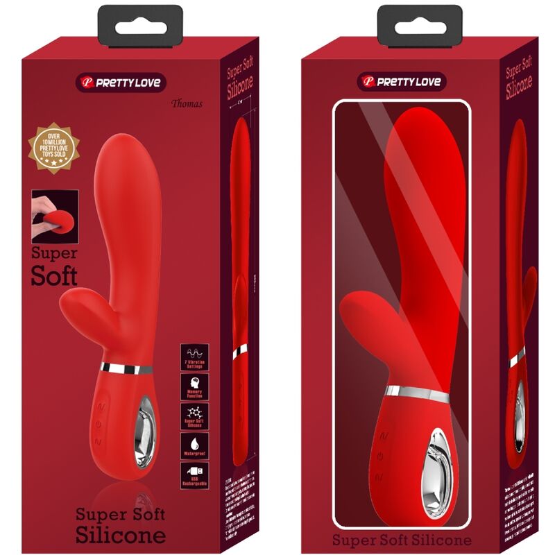 Pretty Love Thomas vibratore rabbit rosso punto G memory