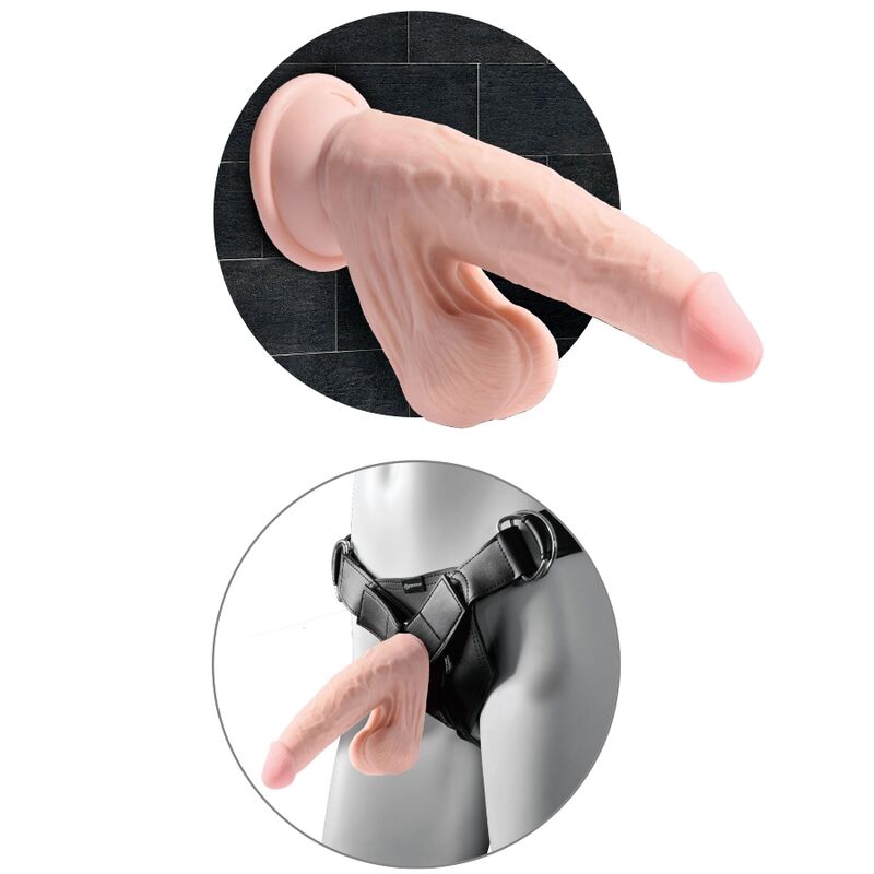King Cock Plus 3D dildo realistico pelle chiara 24,5 cm