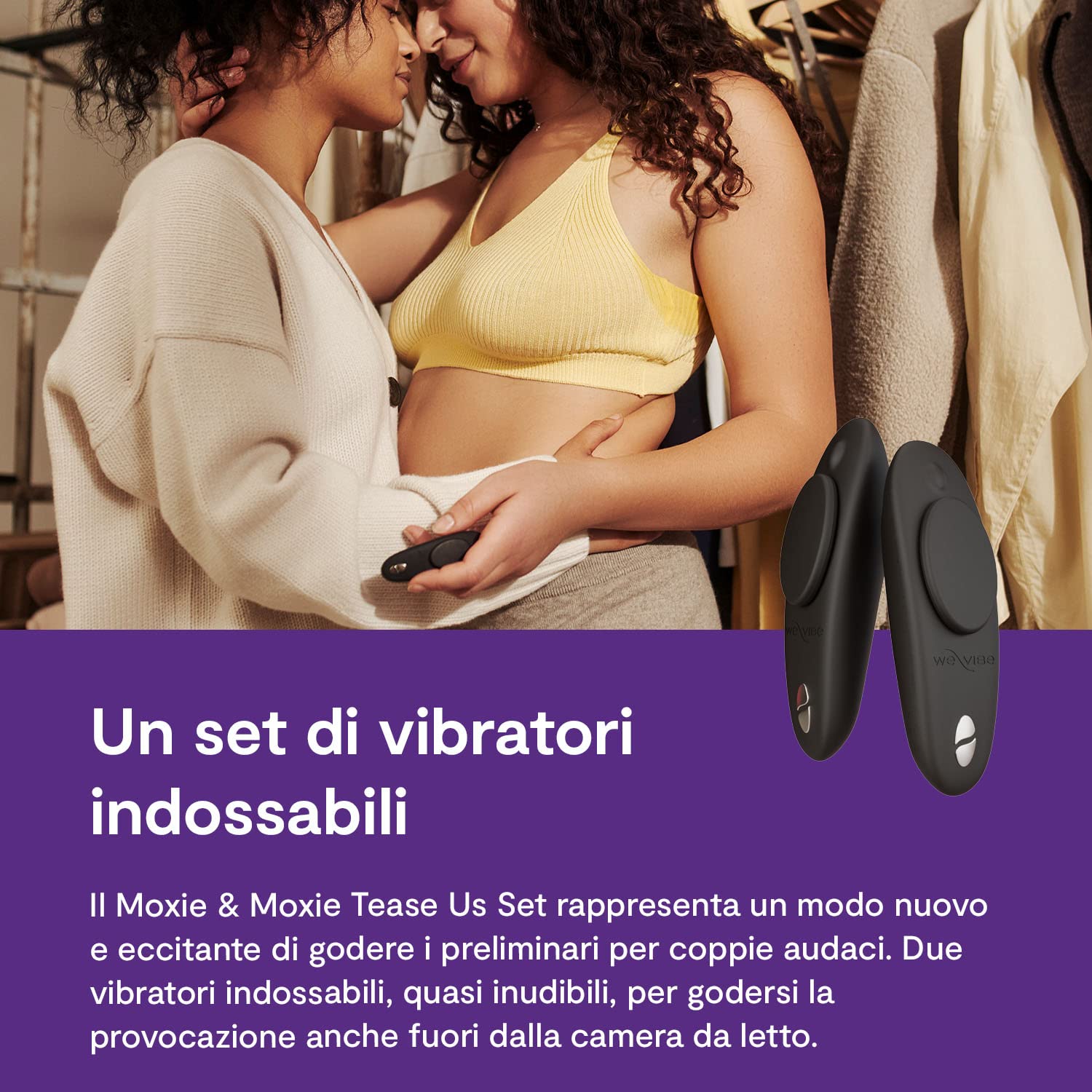 We-Vibe Tease Us Moxie Set 2 Vibratori Slip neri