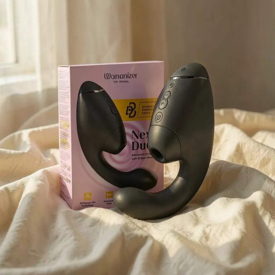 Womanizer Duo Next stimolatore clitorideo nero punto G 3D