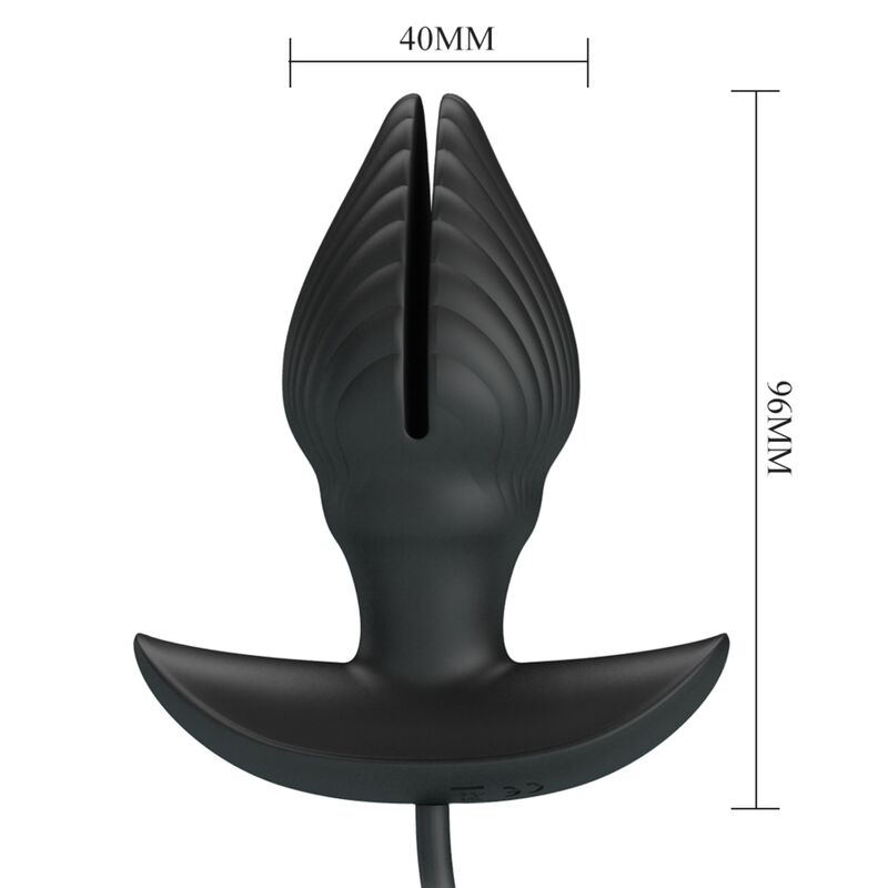 Pretty Love plug gonfiabile vibrante in silicone nero