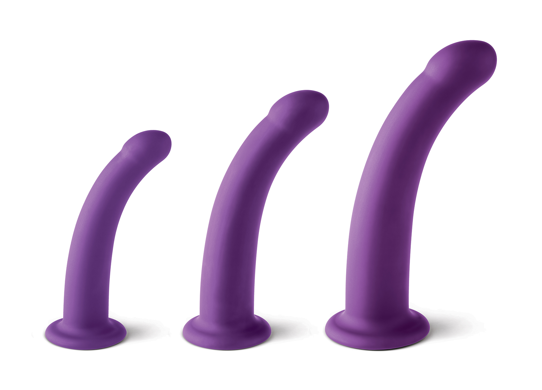 Virgite Love Hit strap-on imbracatura 3 dildo viola S M L