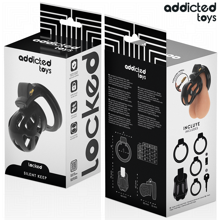 Addicted Toys Locked Silenziosa 7,5 cm gabbia castità compatta
