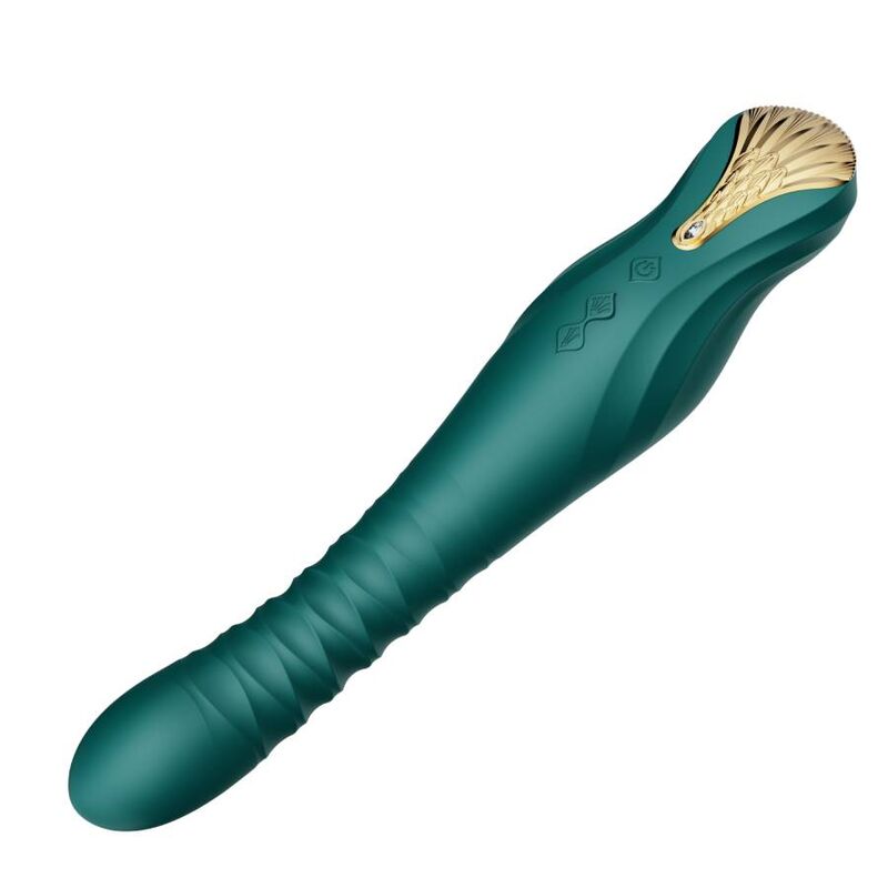 Zalo King Thruster vibratore spingente verde con app