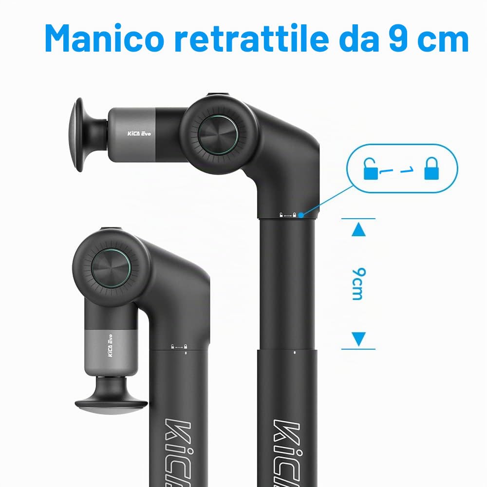 KiCA Evo pistola massaggio muscolare 6 testine