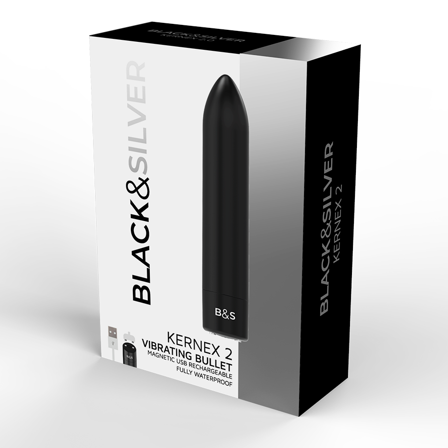 Black&Silver Kernex 2 bullet vibrante nero in metallo
