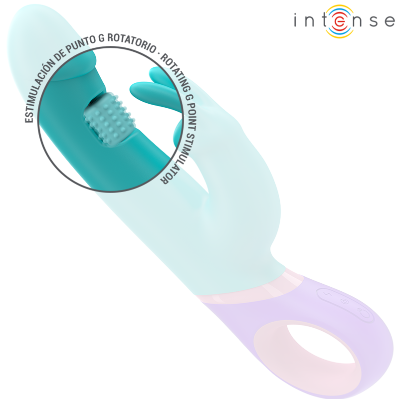 Intense Monica rabbit rotante blu punto G 14 modi