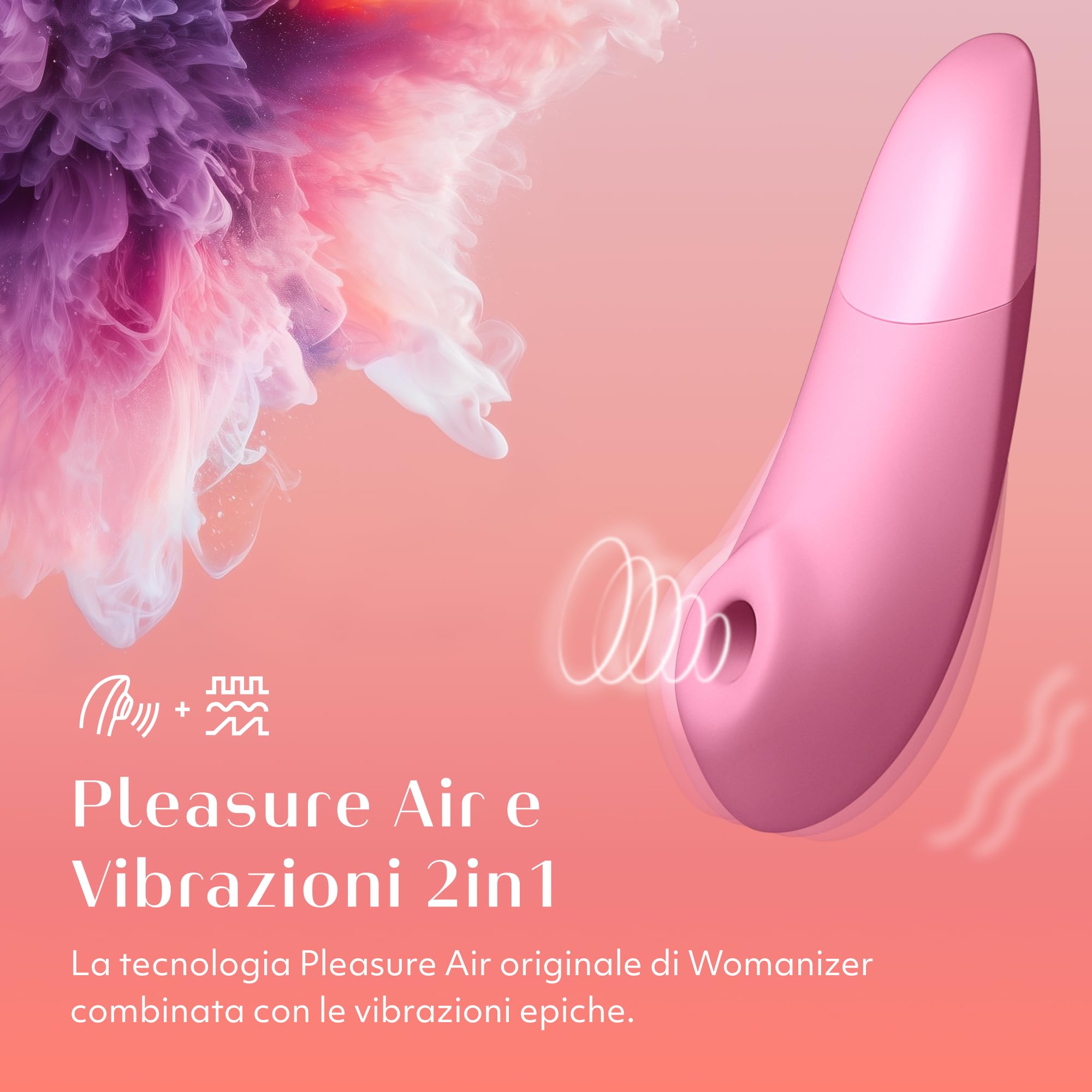 Womanizer Enhance succhia clitoride rosa chiaro doppia stimolazione