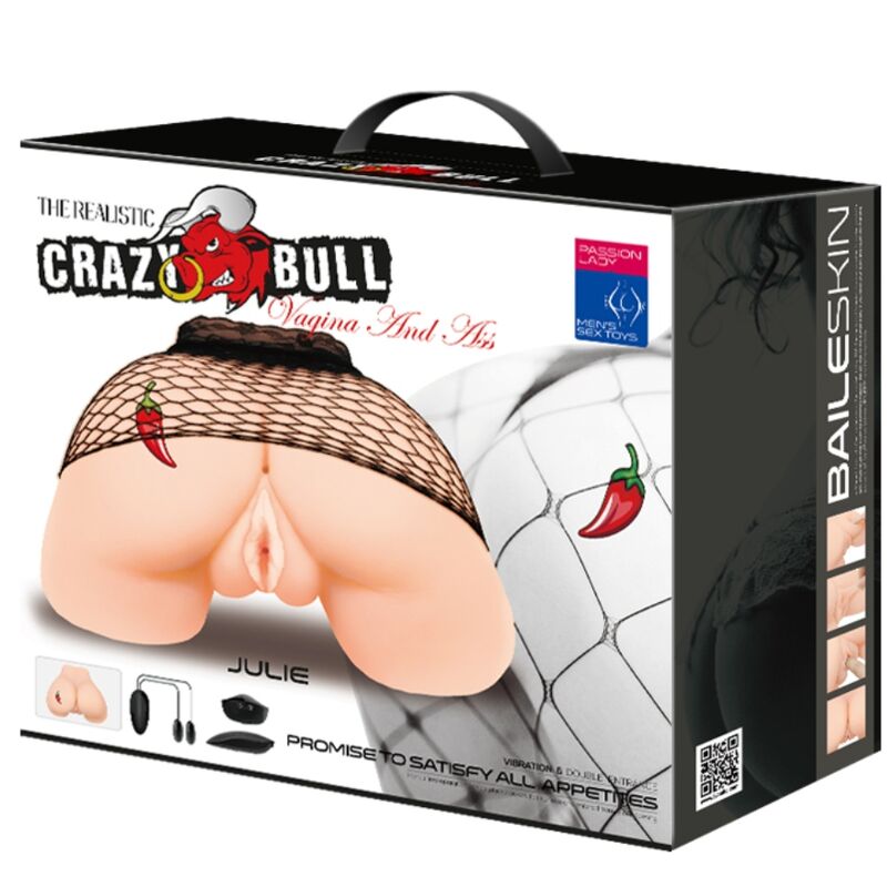 Crazy Bull doppia entrata masturbatore vibrante riscaldato