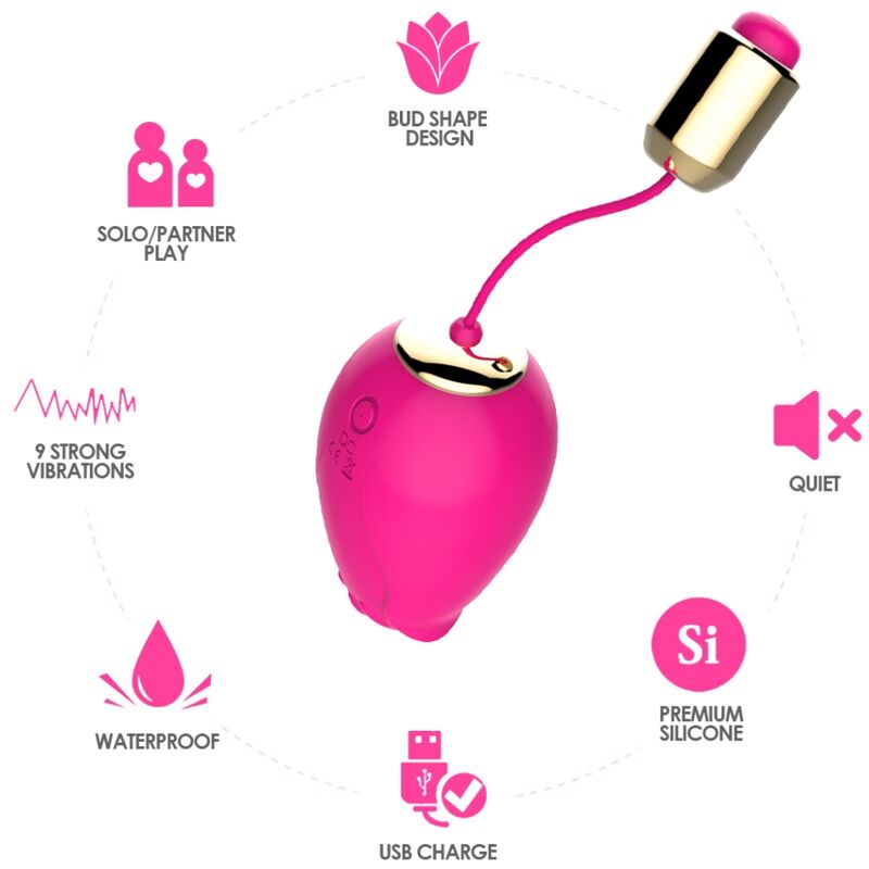 Armony Mandala Egg ovulo vibrante telecomando fucsia 9 modi
