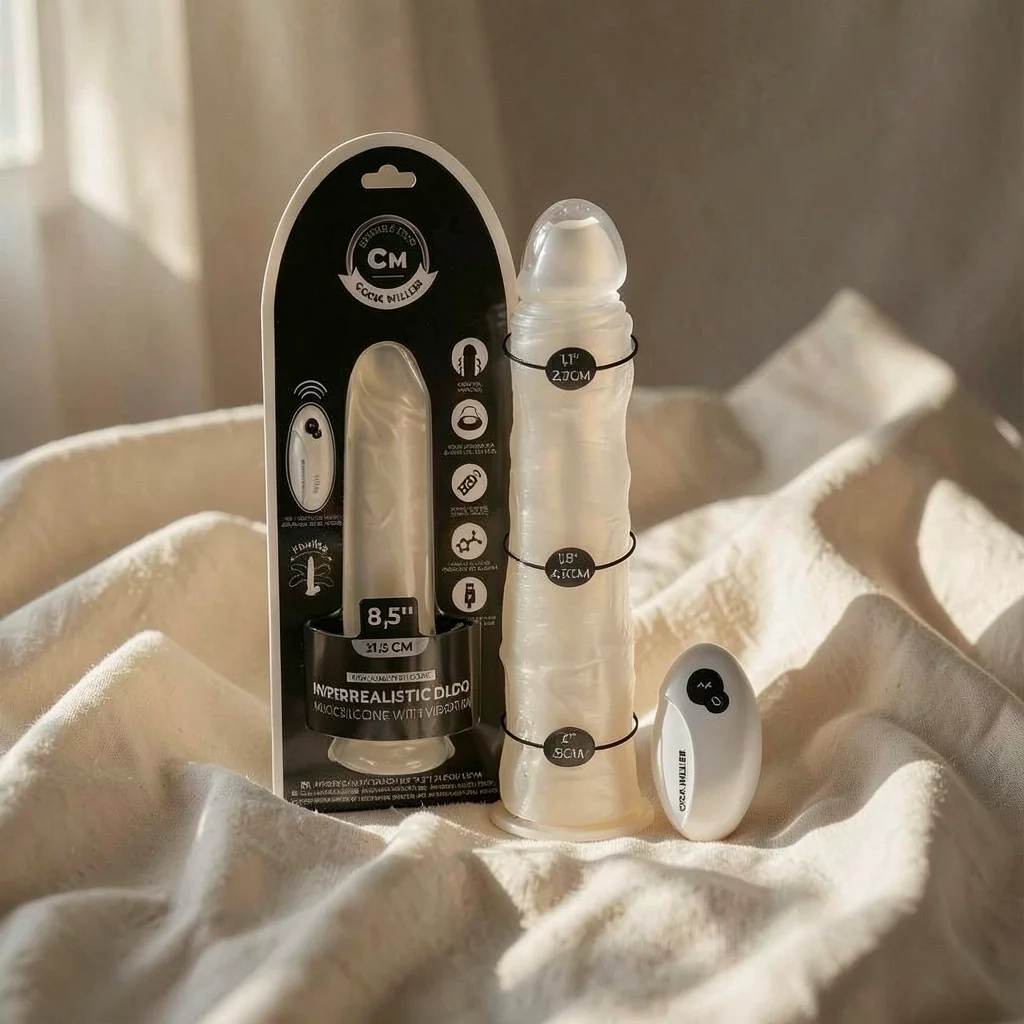Cock Miller Silicon Lighting dildo vibrante bianco LED