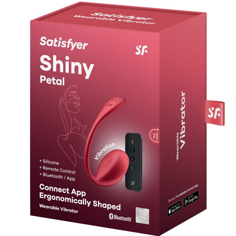 Satisfyer Shiny Petal vibratore punto G rosso indossabile