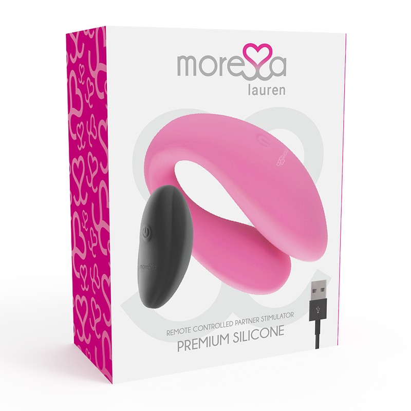 Moressa Lauren vibratore coppia a U telecomando silicone