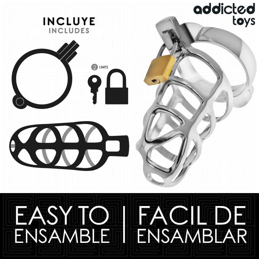 Addicted Toys Locked Silver Lock S gabbia castità metallo
