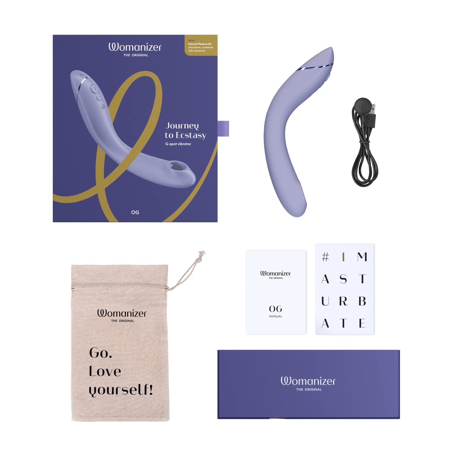 Womanizer OG stimolatore clitorideo lilla Pleasure Air