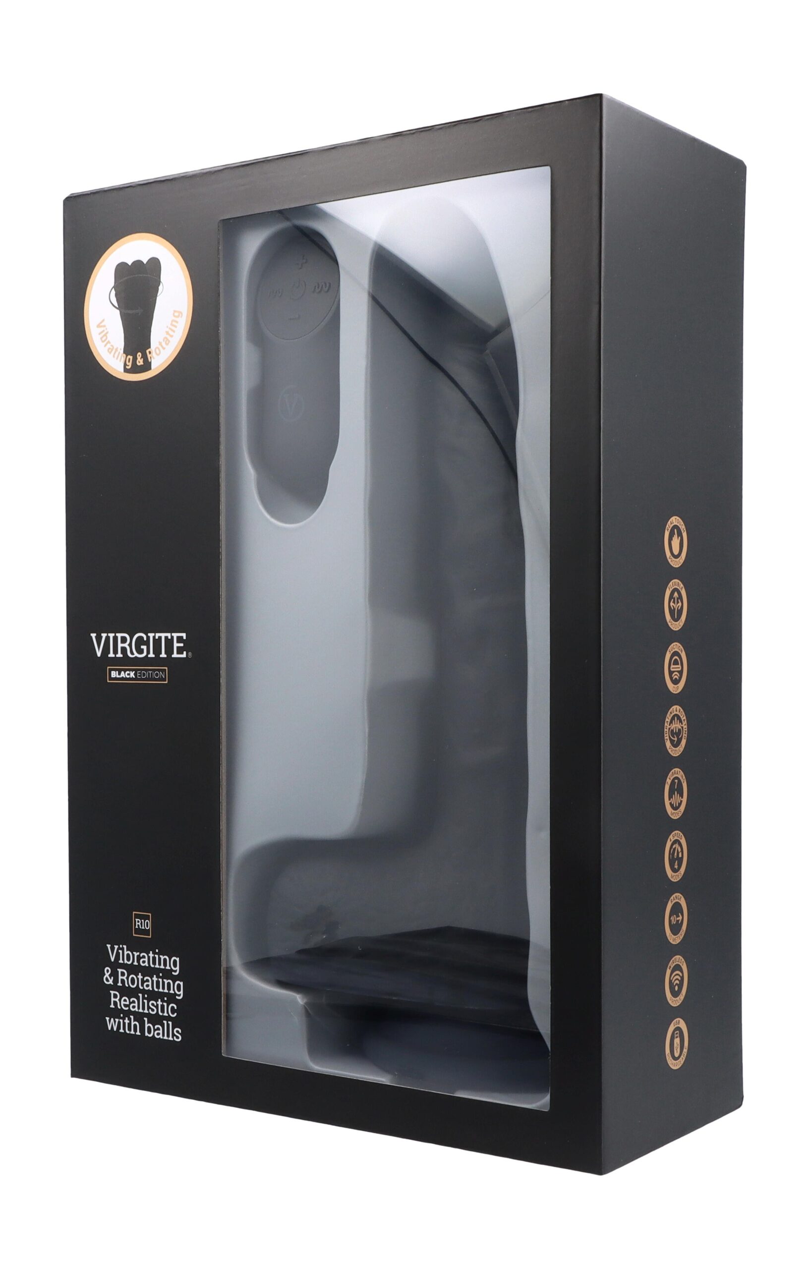 Virgite Love Hit R10 vibratore realistico nero 21 cm telecomando