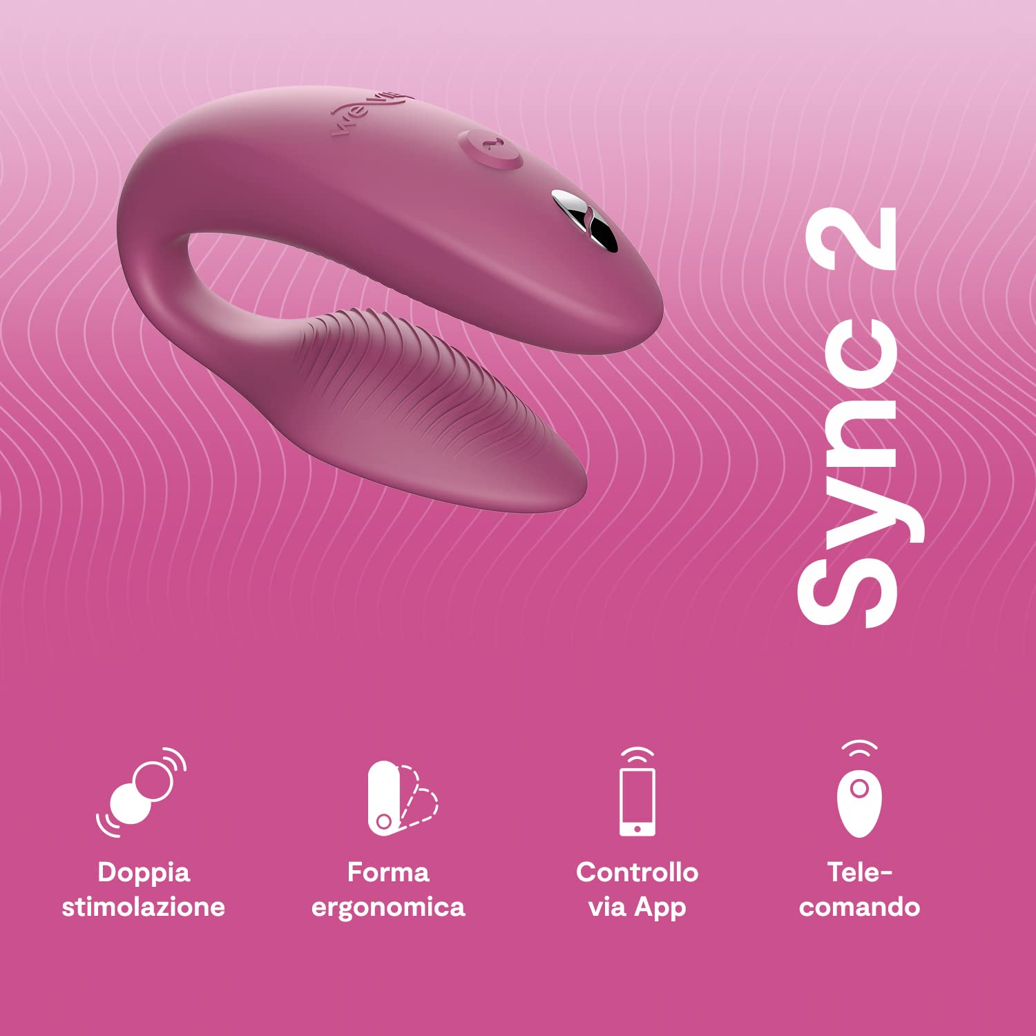 We-Vibe Sync 2 vibratore di coppia rosa con app