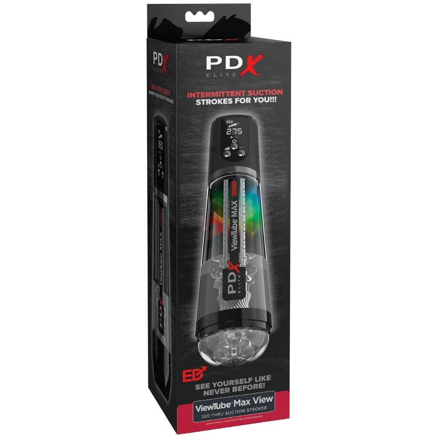 PDX Elite ViewTube Max View masturbatore trasparente LED