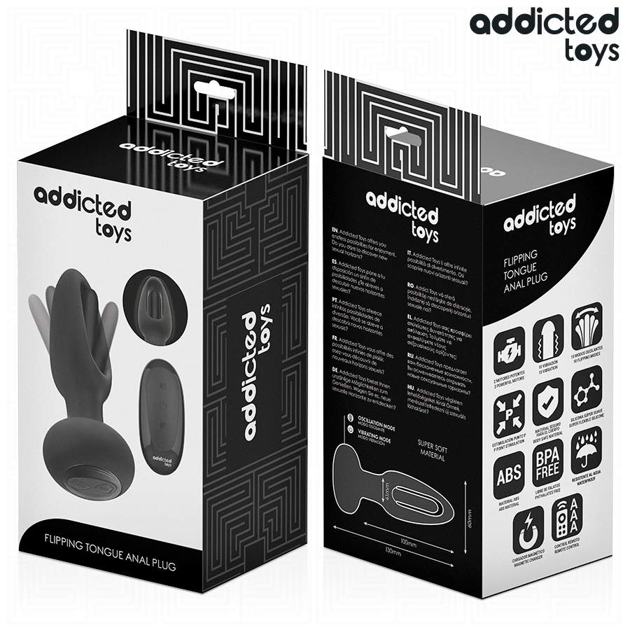 Addicted Toys Plug Vibrante Lingua plug anale telecomando