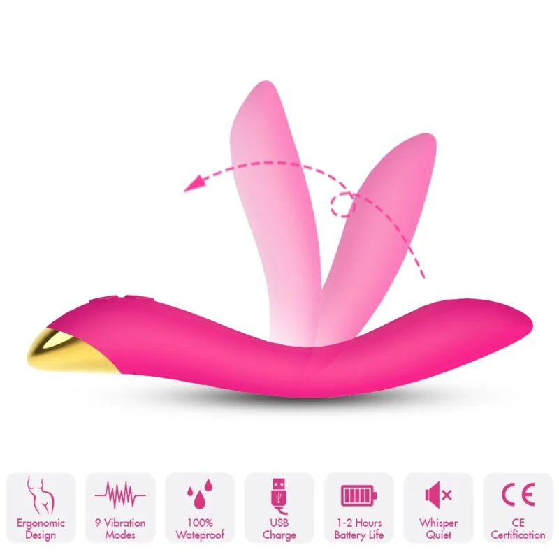 Armony Flamingo vibratore punto G clitoride flessibile 9 modi