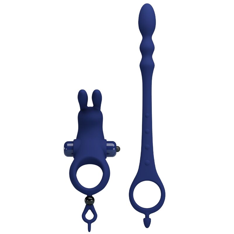 Pretty Love Ayad kit anello e plug vibrante blu 10 funzioni
