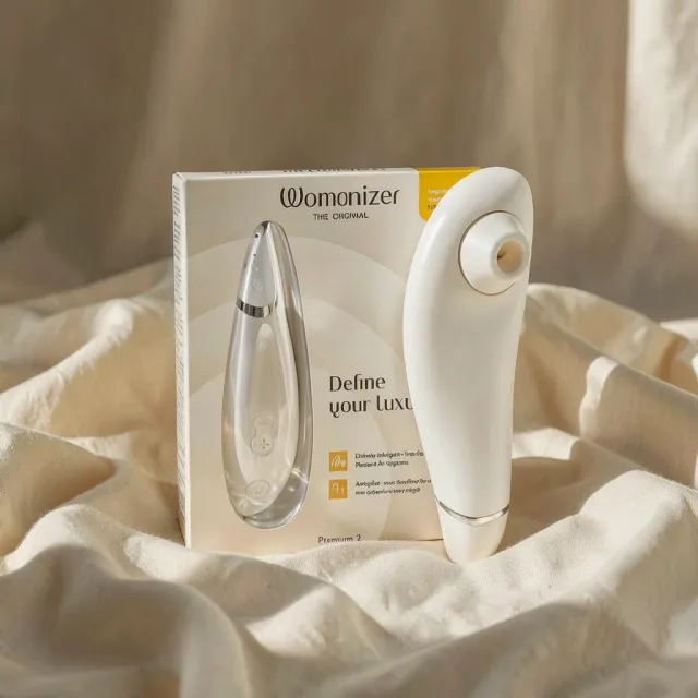 Womanizer Premium 2 stimolatore clitorideo grigio caldo 14 livelli