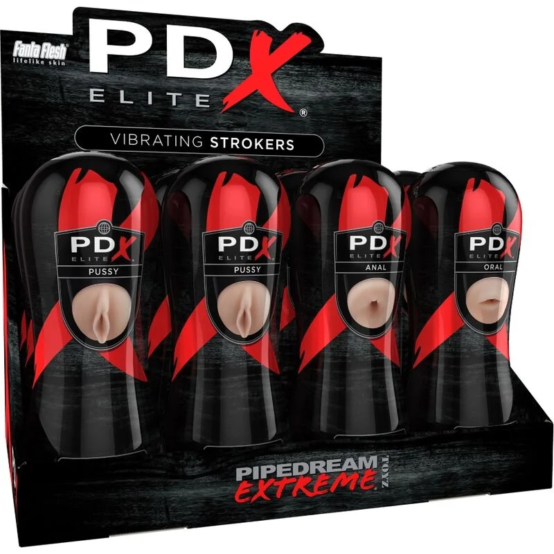 PDX Elite Set Stroker 12 pz masturbatori misti vibrante