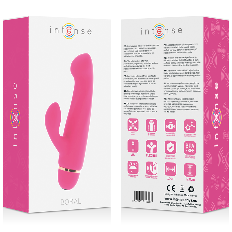 Intense Boral Rosa vibratore rabbit punto G 20 modalità