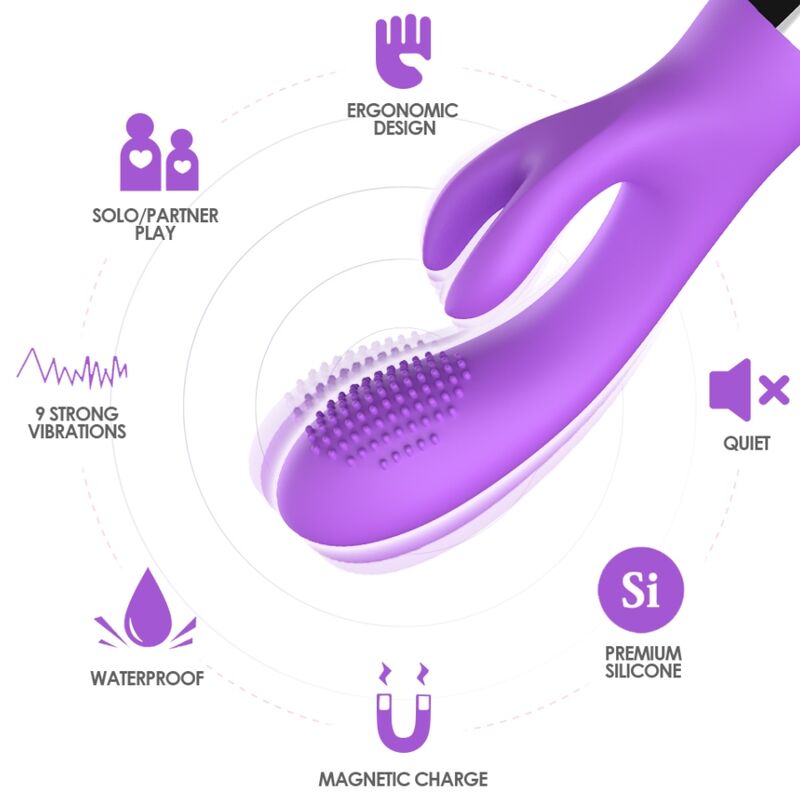 Frutille Armony vibratore rabbit silicone 2 motori