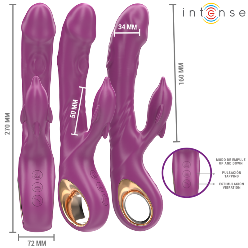 Intense Halle stimolatore clitoride a lingua viola
