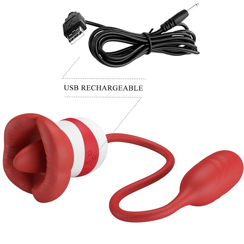 Pretty Love Aliyah stimolatore clitorideo rosso in silicone