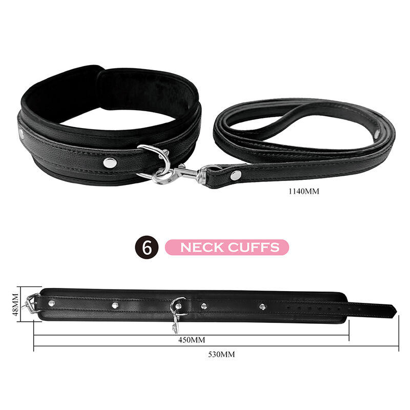 Pretty Love Kit BDSM bondage 8 pezzi nero