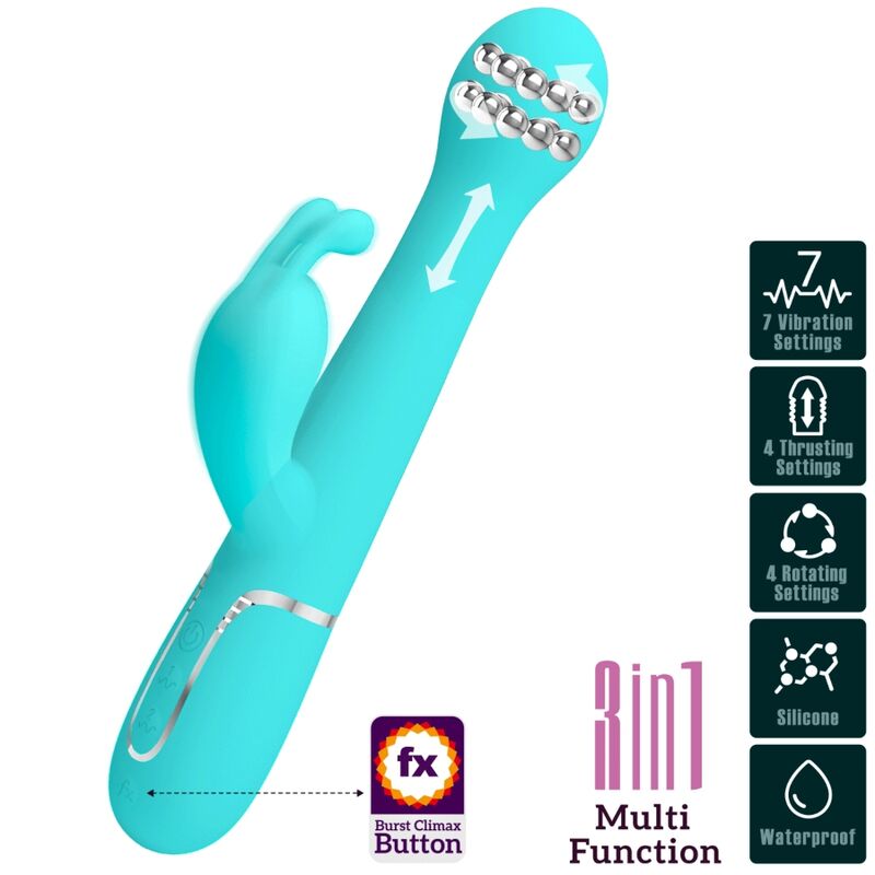 Pretty Love Dejon vibratore verde acqua rotante