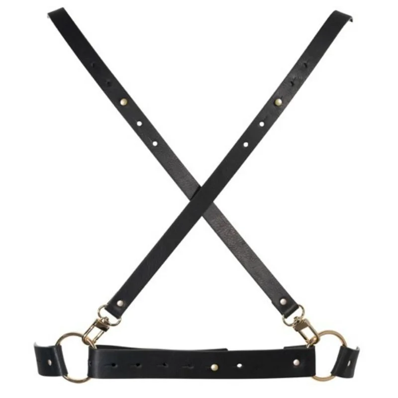 Bijoux Indiscrets Maze X harness nera regolabile vegan