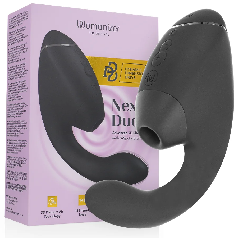 Womanizer Duo Next stimolatore clitorideo nero punto G 3D